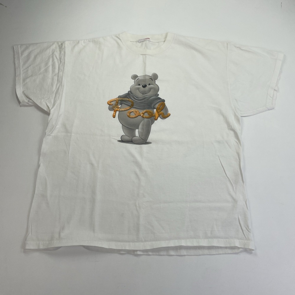 Vintage 90's‎ Disney Store Winnie The Pooh T Shirt XL Cartoon TV Show White Tee